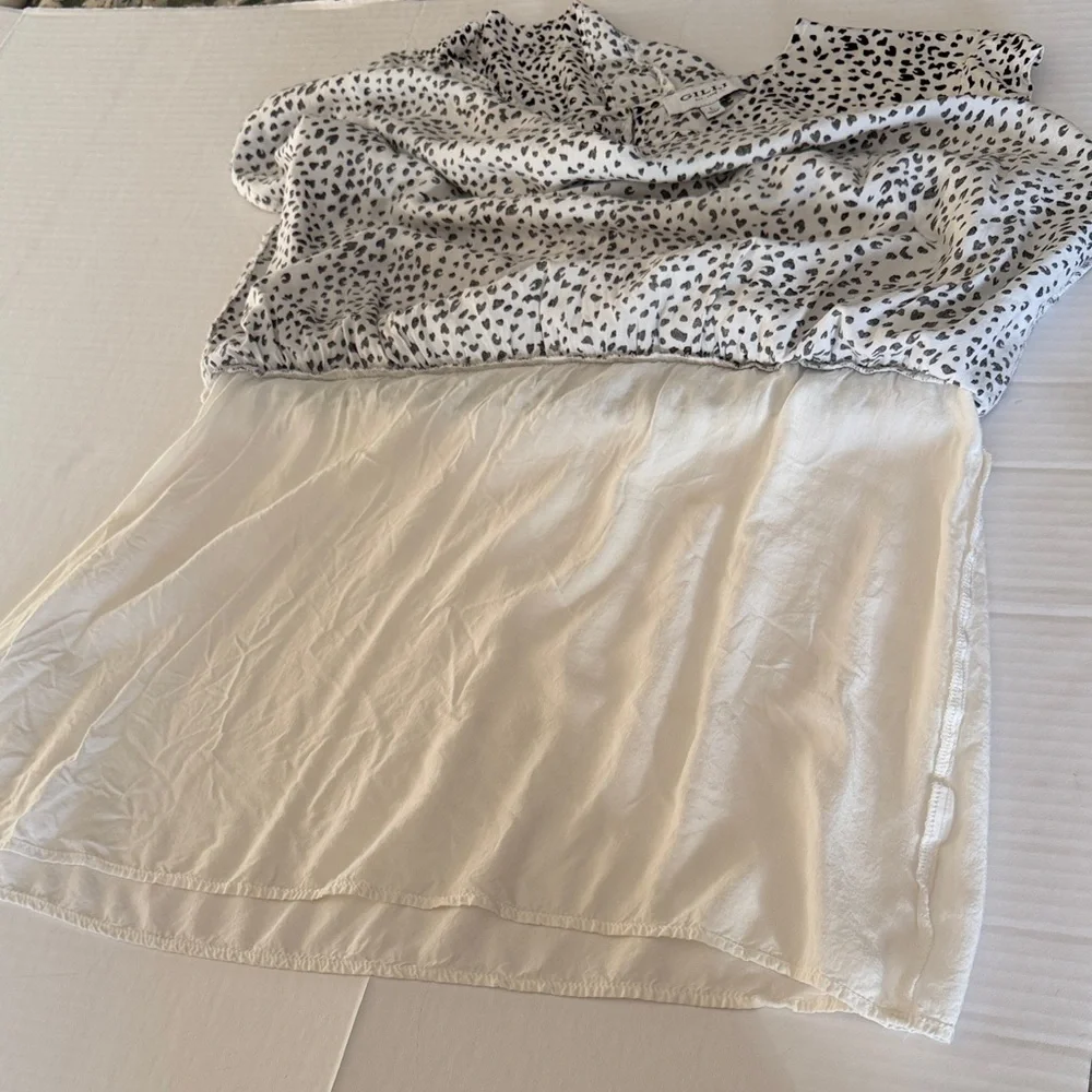 GILLI Women's Black and White cheetah print mini dress size Large - Picture 10 of 10